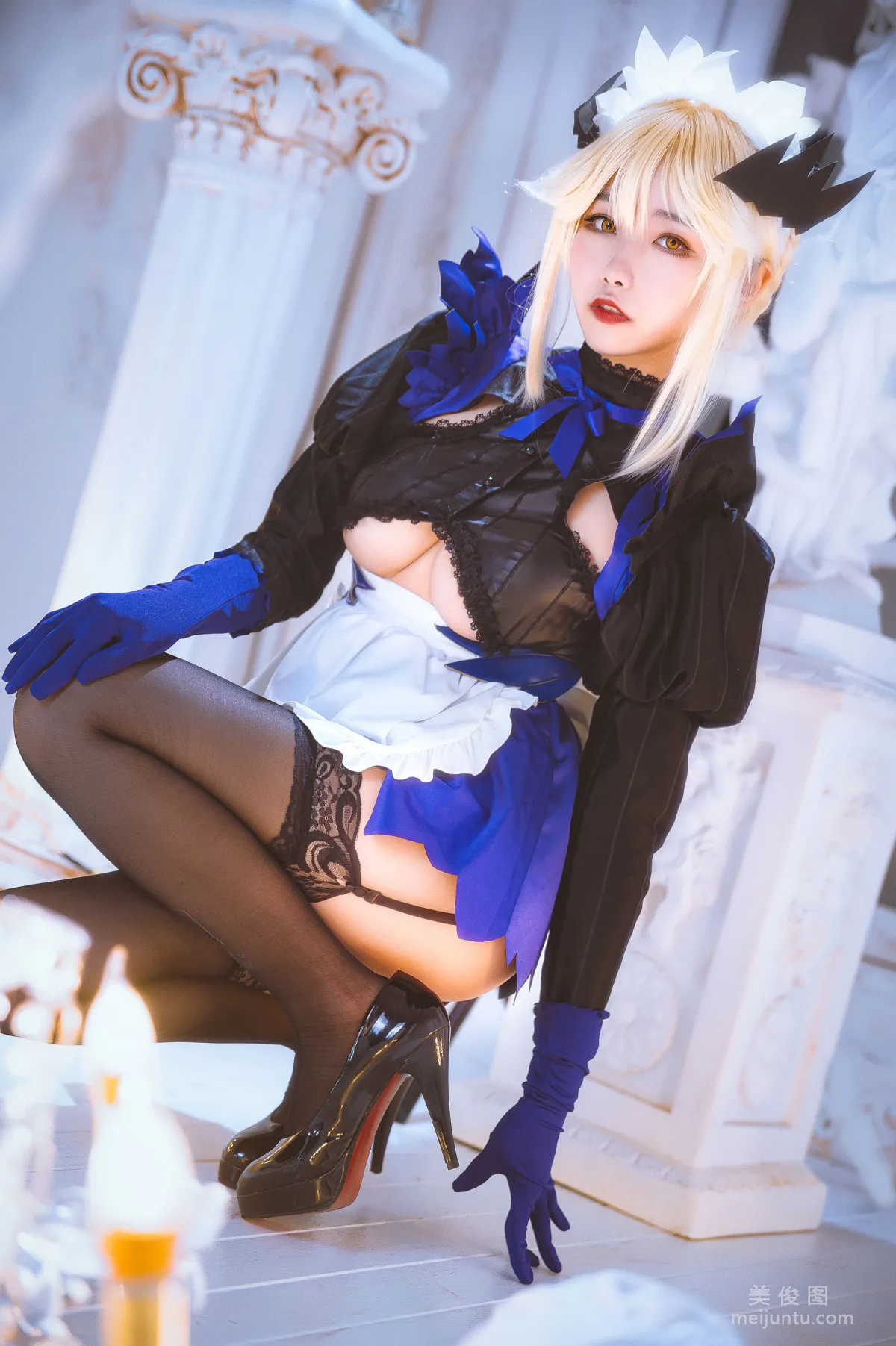 Weibo Girl Momoko Kuikui Black Gun Dull Maid Photo Set photo 15