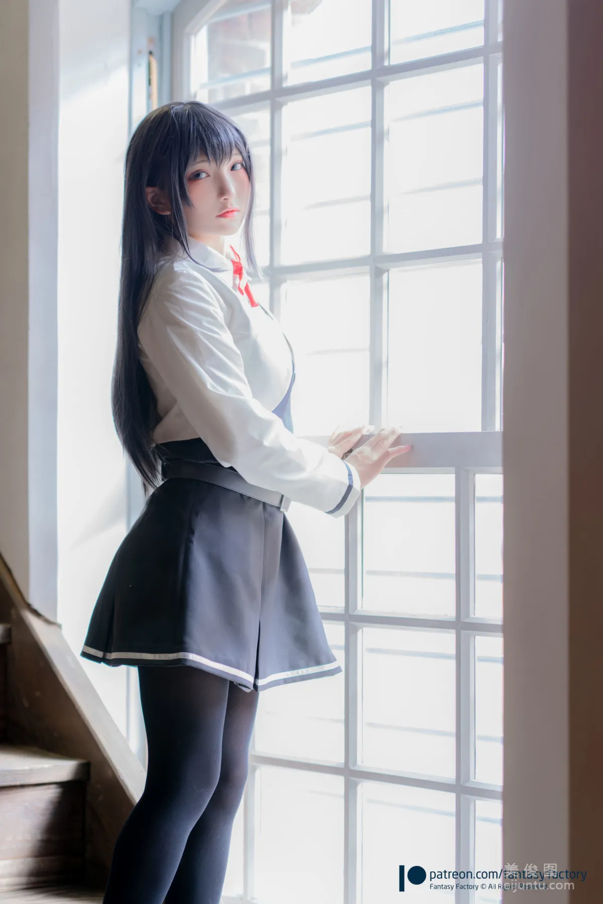 [Fantasy Factory] 小丁Cosplay 2020.01 《黑丝 和服 JK》 写真集7