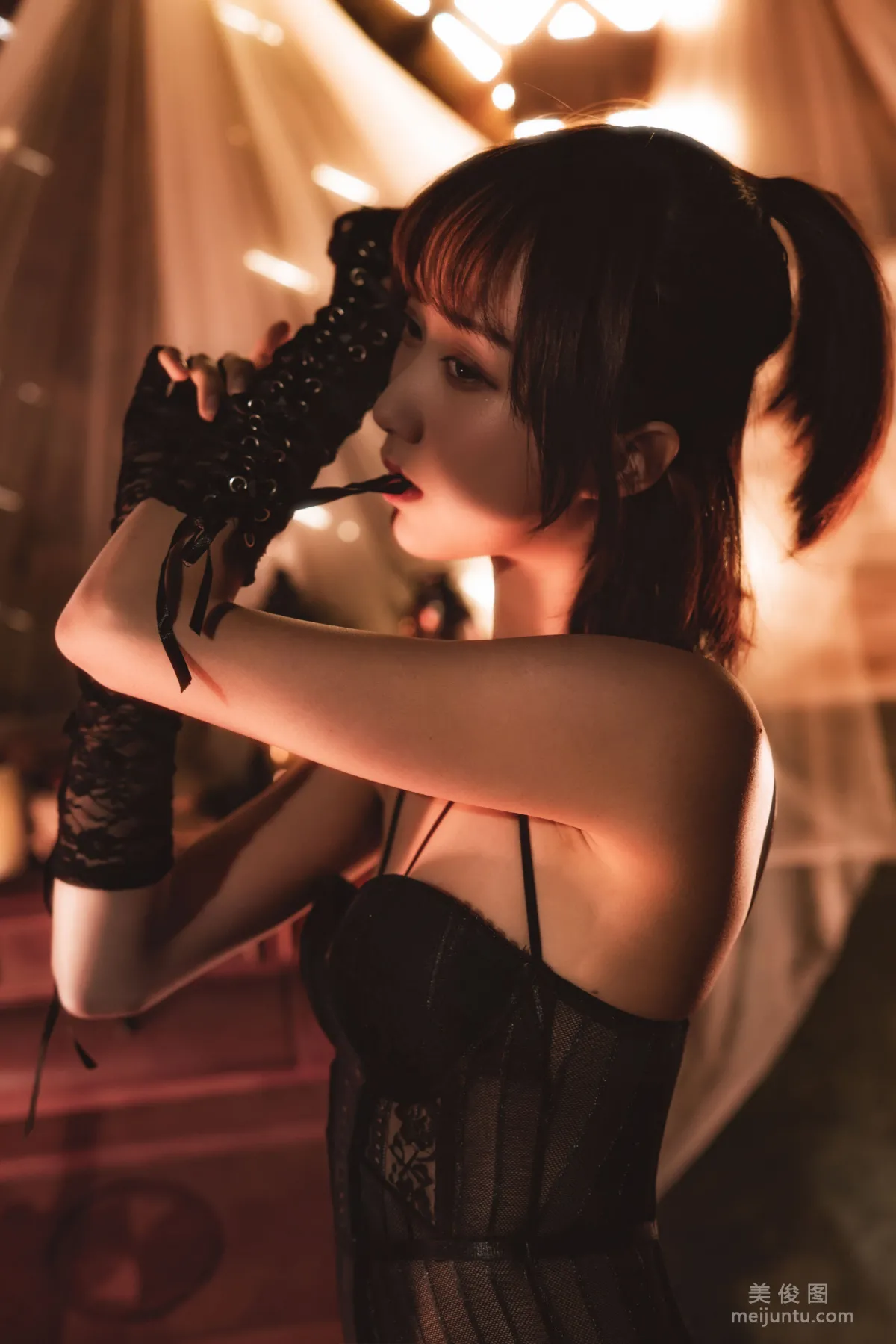 [COS Bonus] Cute Girl Mu Mianmian OwO, Tight Lingerie Photo Set photo 18