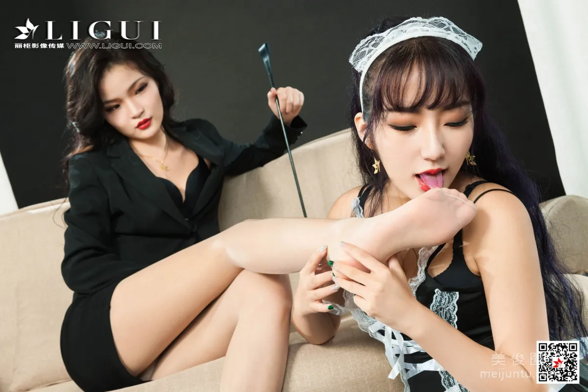 [Ligui] Su Li and Xi Xi, Uniform Silk Stockings Training Photo Set photo 64