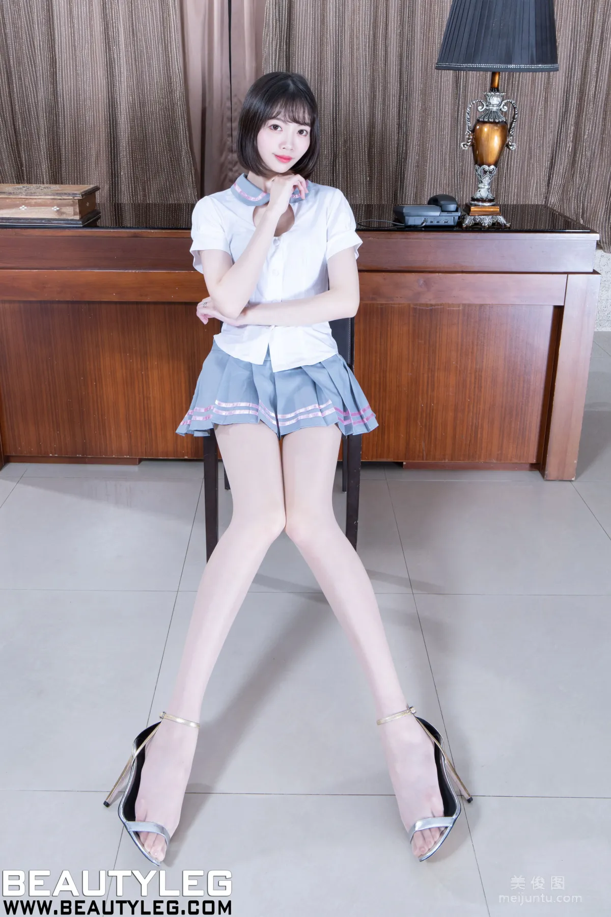 [Beautyleg] No.1976 Joanna Flesh Stockings Uniform Photo Set photo 31