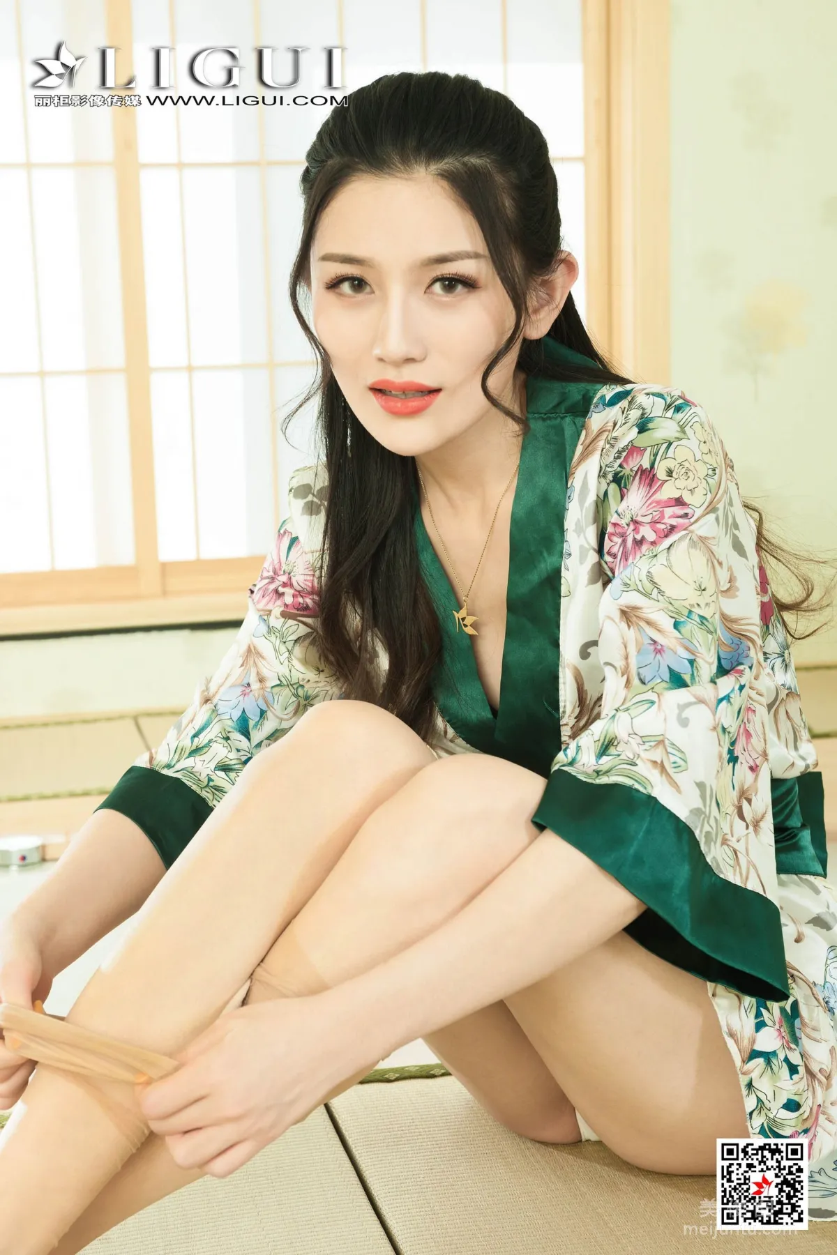 [丽柜Ligui] Model 甜甜 《和服睡衣》 写真集6