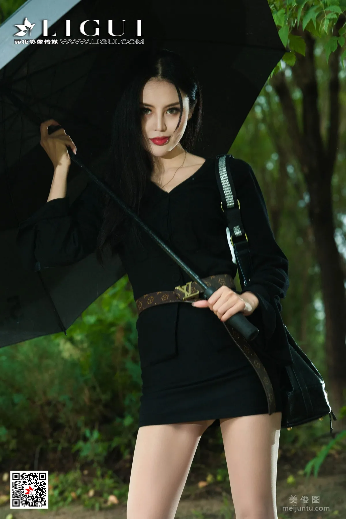 [丽柜Ligui] 凉儿 《黑衣丝袜女郎》 写真集25