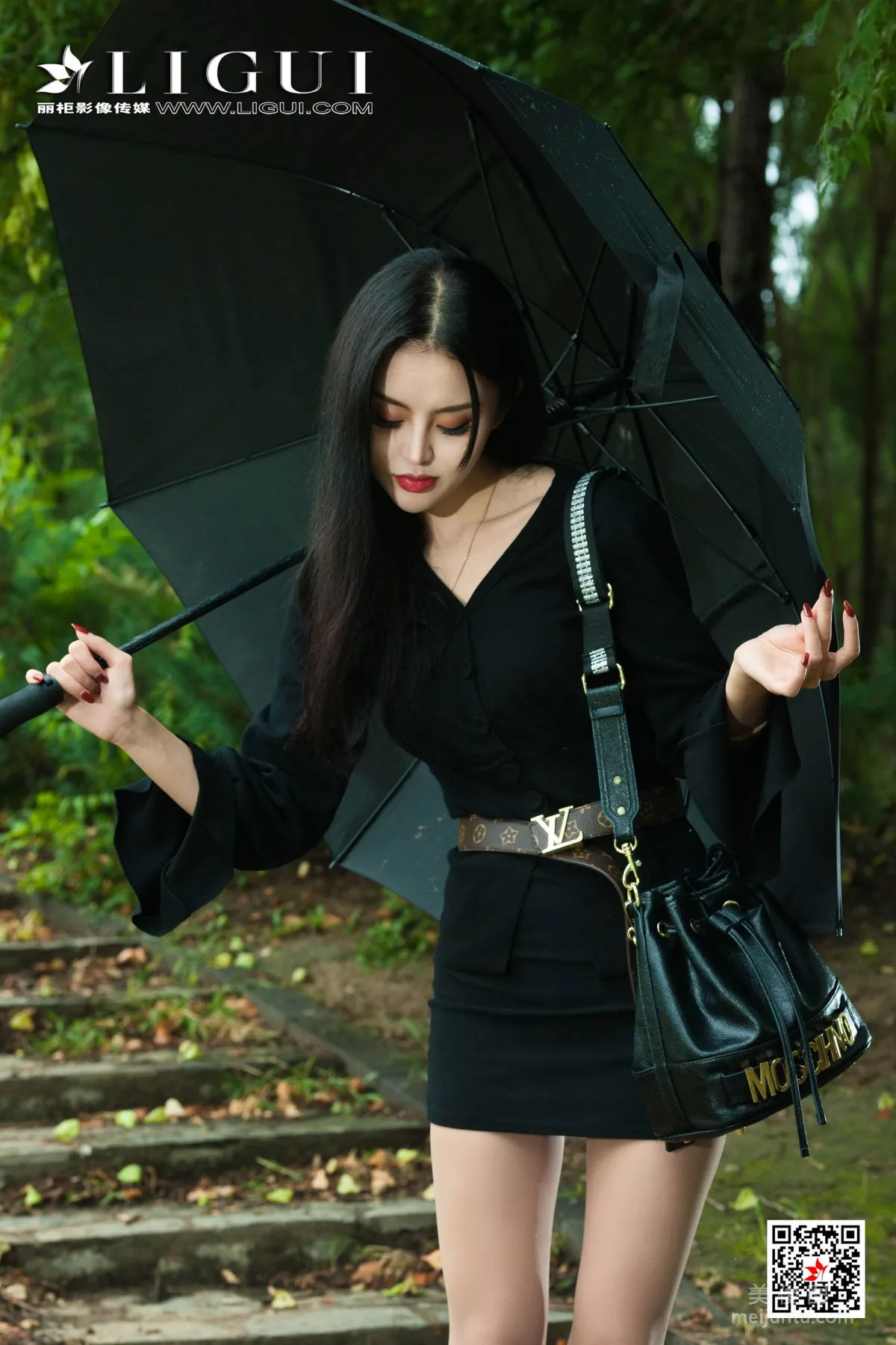[丽柜Ligui] 凉儿 《黑衣丝袜女郎》 写真集11