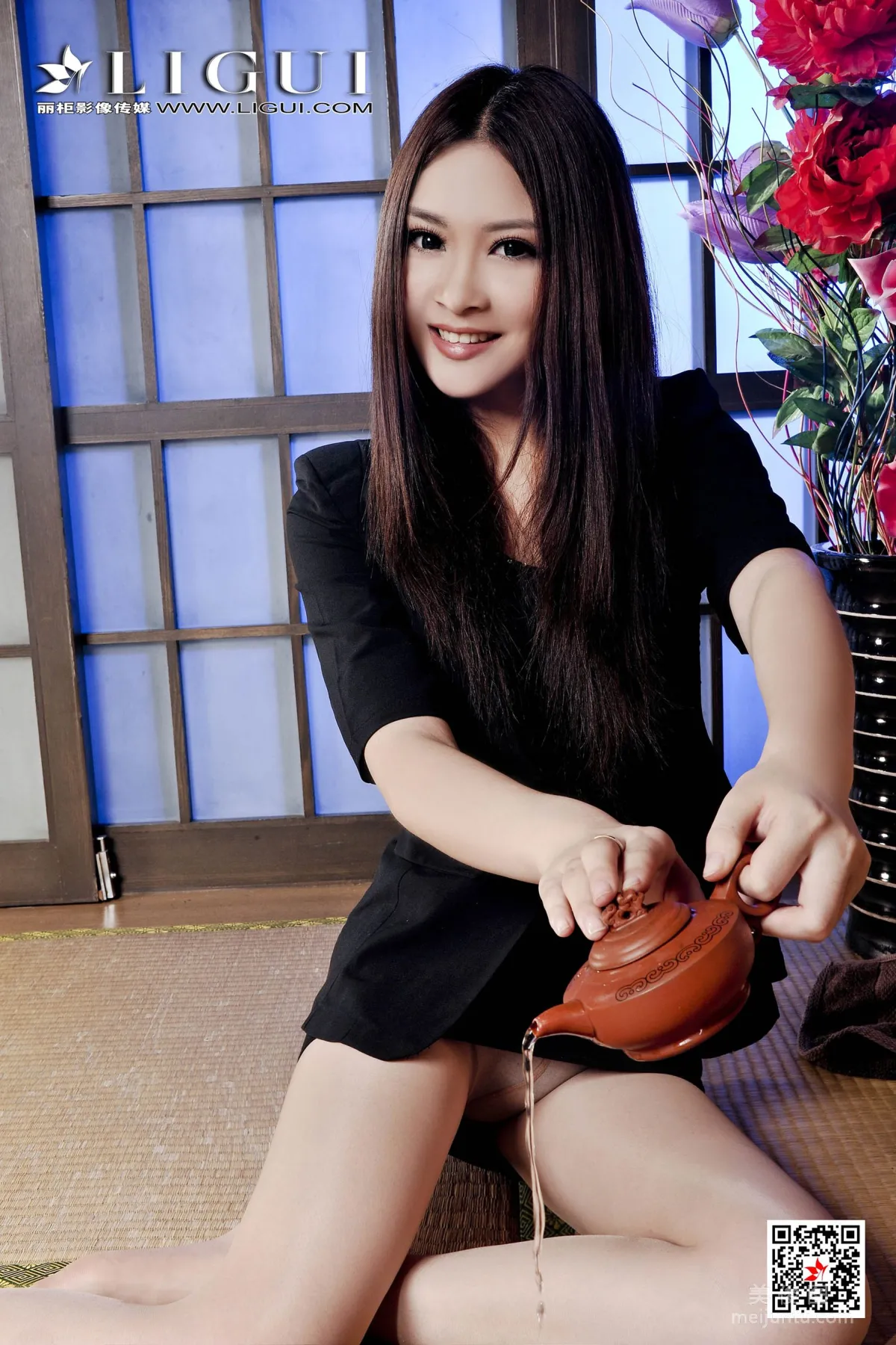 [丽柜Ligui] 网络丽人 Model 允儿 - 茶艺丝足女郎19