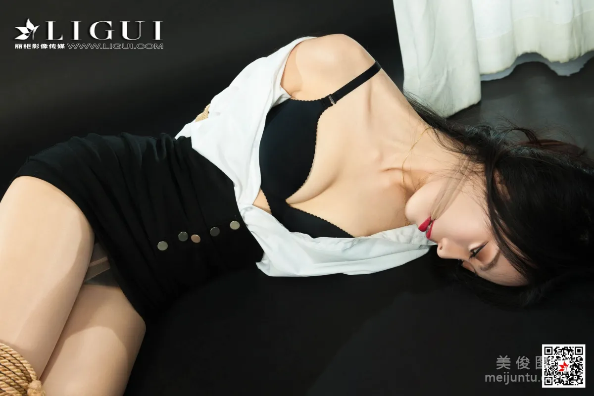 [丽柜美束Ligui] 网络丽人 Model 白雪 - 肉丝捆绑绳艺40