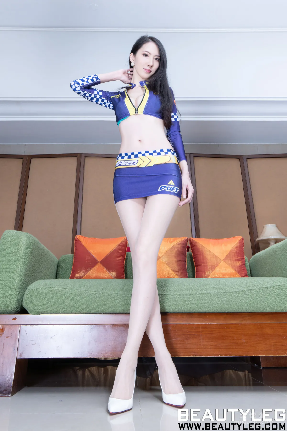[Beautyleg] No.1994 Yoyo - 肉絲制服美腿+吊帶黑絲 2