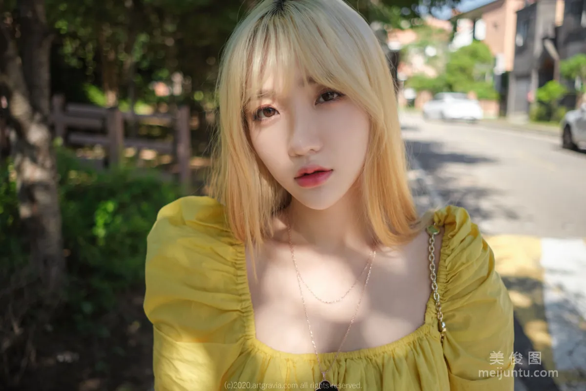 [ARTGRAVIA] VOL.173 Sun Lele, Yellow Dress + Bed Shoot SM Training photo 12