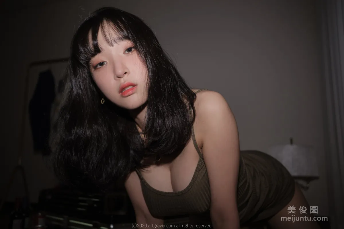 [ARTGRAVIA] VOL.190 姜仁卿 - 巨乳吊帶裙少女 15