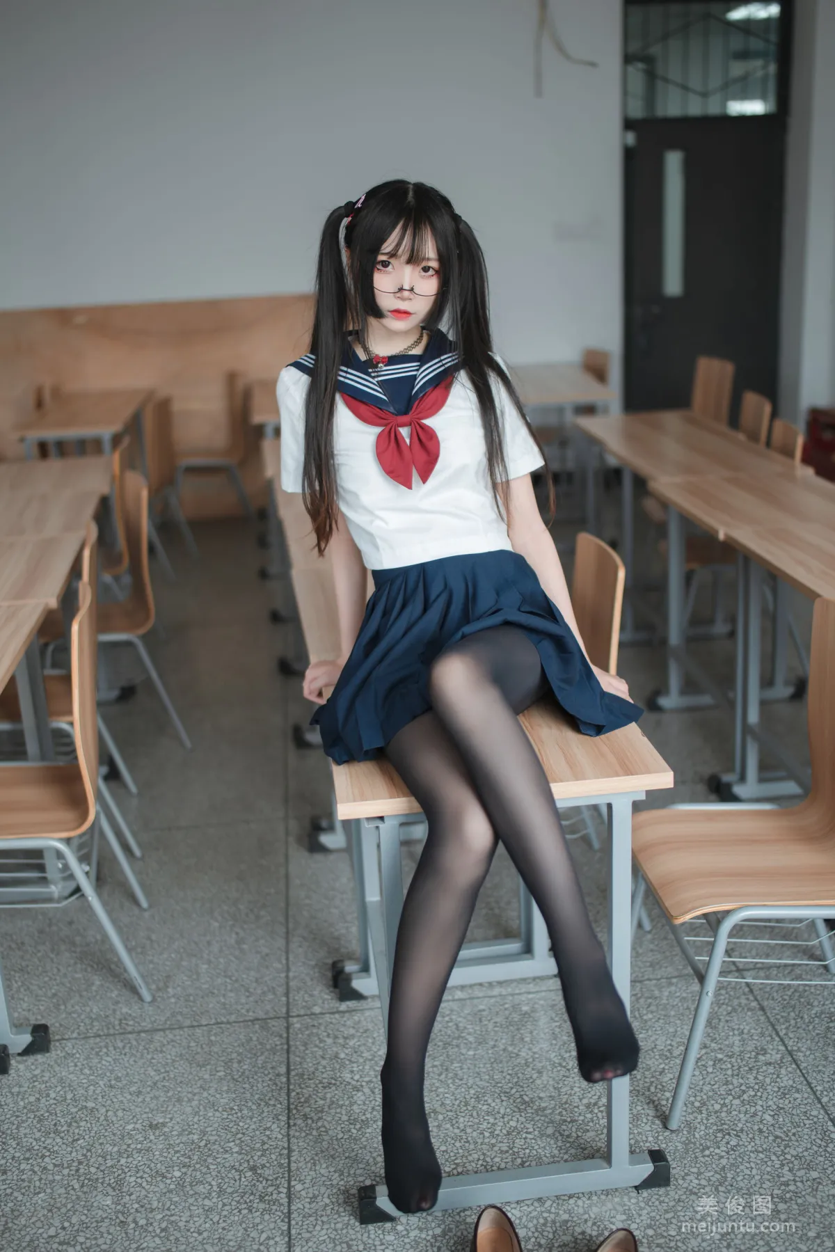 [喵糖映画] JKL.022 教室JK制服 写真集20