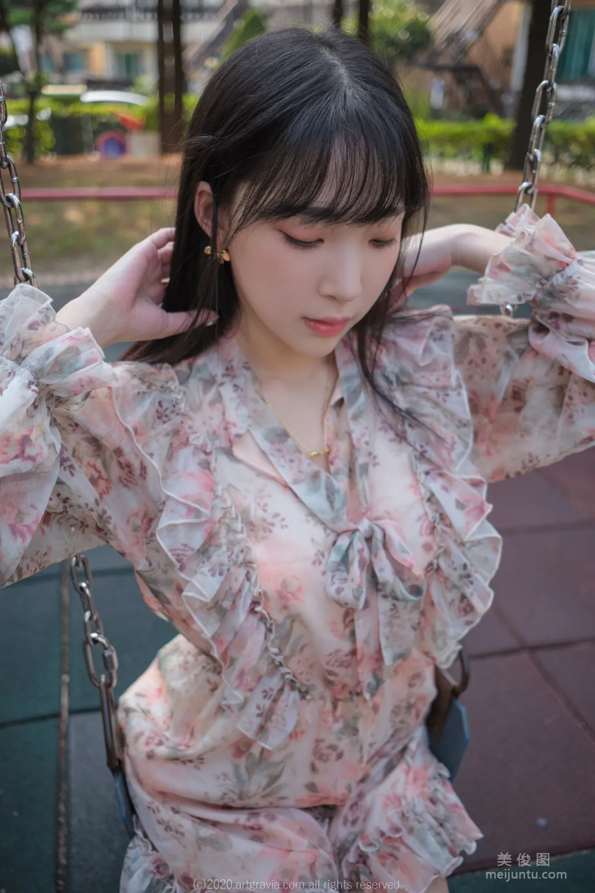[ARTGRAVIA] VOL.180 Jiang Renqing, Temptation of the Girl in a Floral Dress photo 11