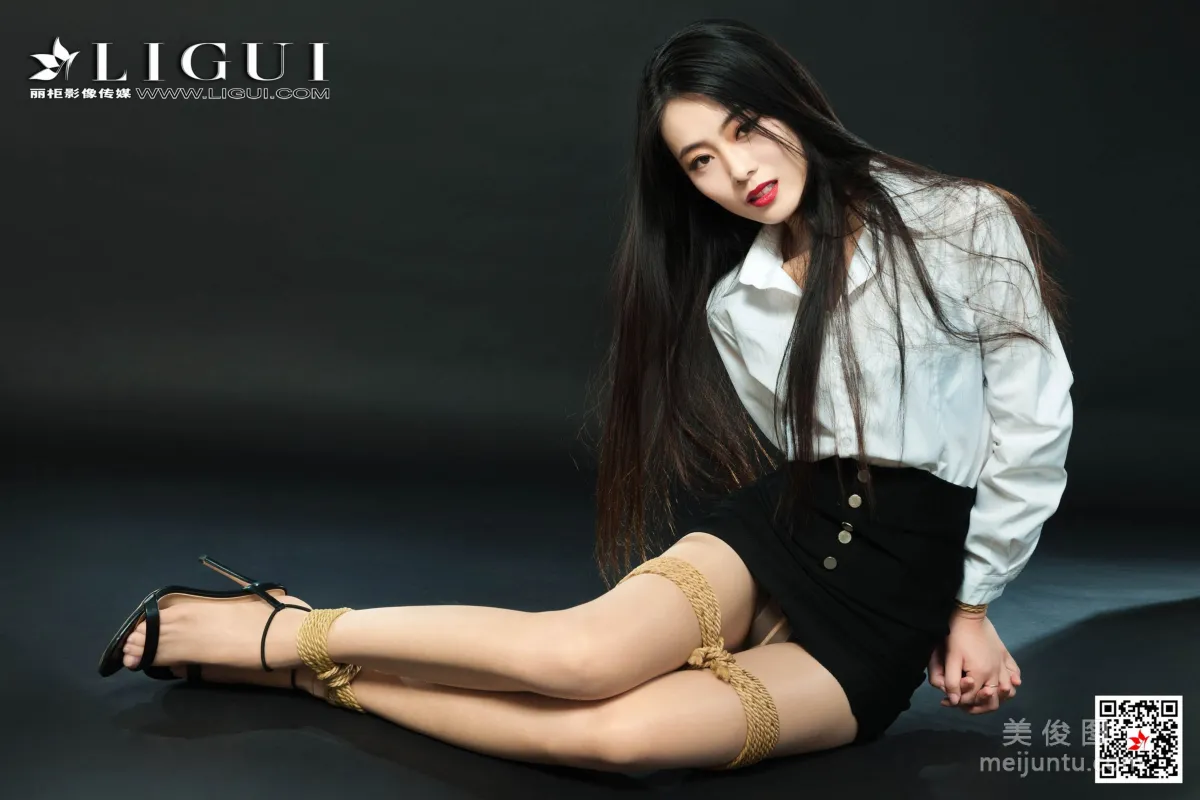 [丽柜美束Ligui] 网络丽人 Model 白雪 - 肉丝捆绑绳艺34