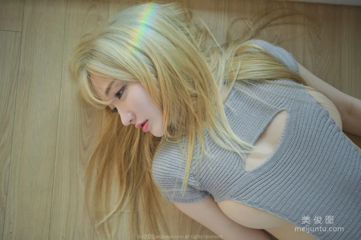 [ARTGRAVIA] VOL.168 Sexy Korean Girl Sun Lele, Sexy Sweater + Bathroom Wet Body photo 40