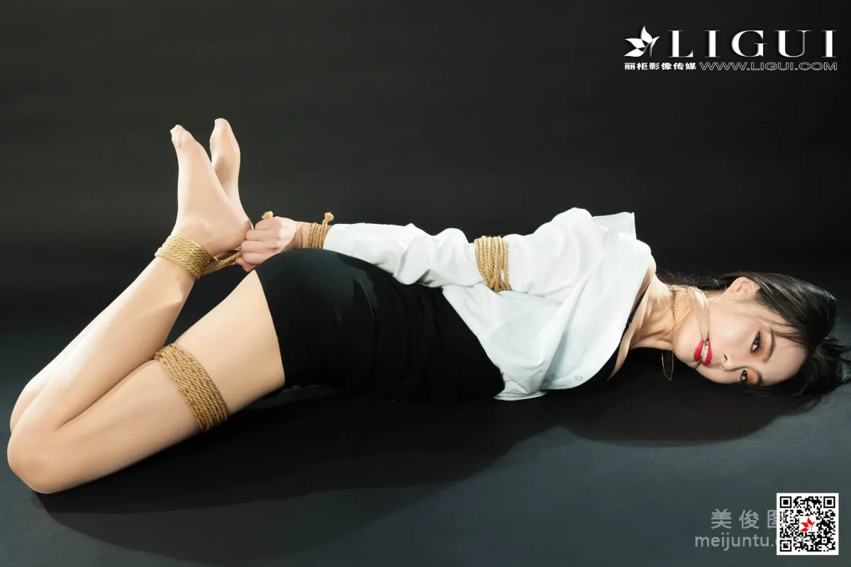 [丽柜美束Ligui] 网络丽人 Model 白雪 - 肉丝捆绑绳艺49