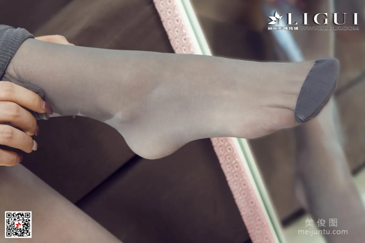 [Ligui] Model Zi Qing - Premium Gray Stockings Stewardess Legs photo 58