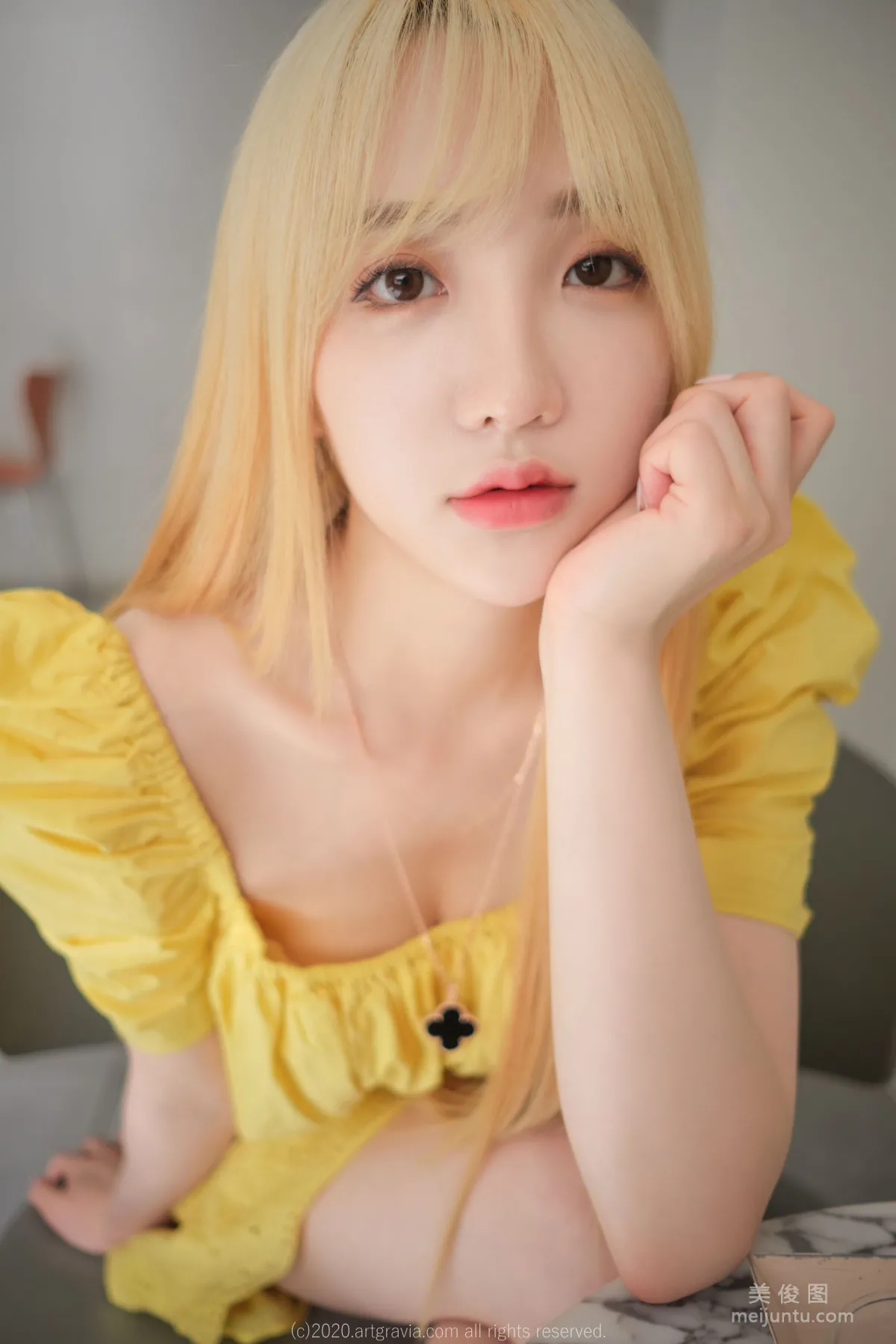 [ARTGRAVIA] VOL.173 Sun Lele, Yellow Dress + Bed Shoot SM Training photo 21