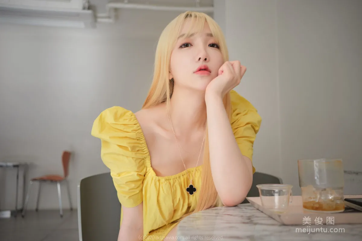 [ARTGRAVIA] VOL.173 Sun Lele, Yellow Dress + Bed Shoot SM Training photo 19