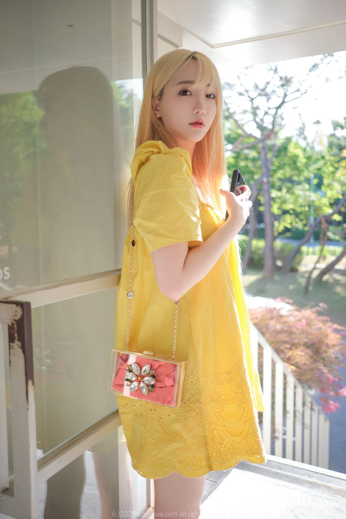 [ARTGRAVIA] VOL.173 Sun Lele, Yellow Dress + Bed Shoot SM Training photo 28