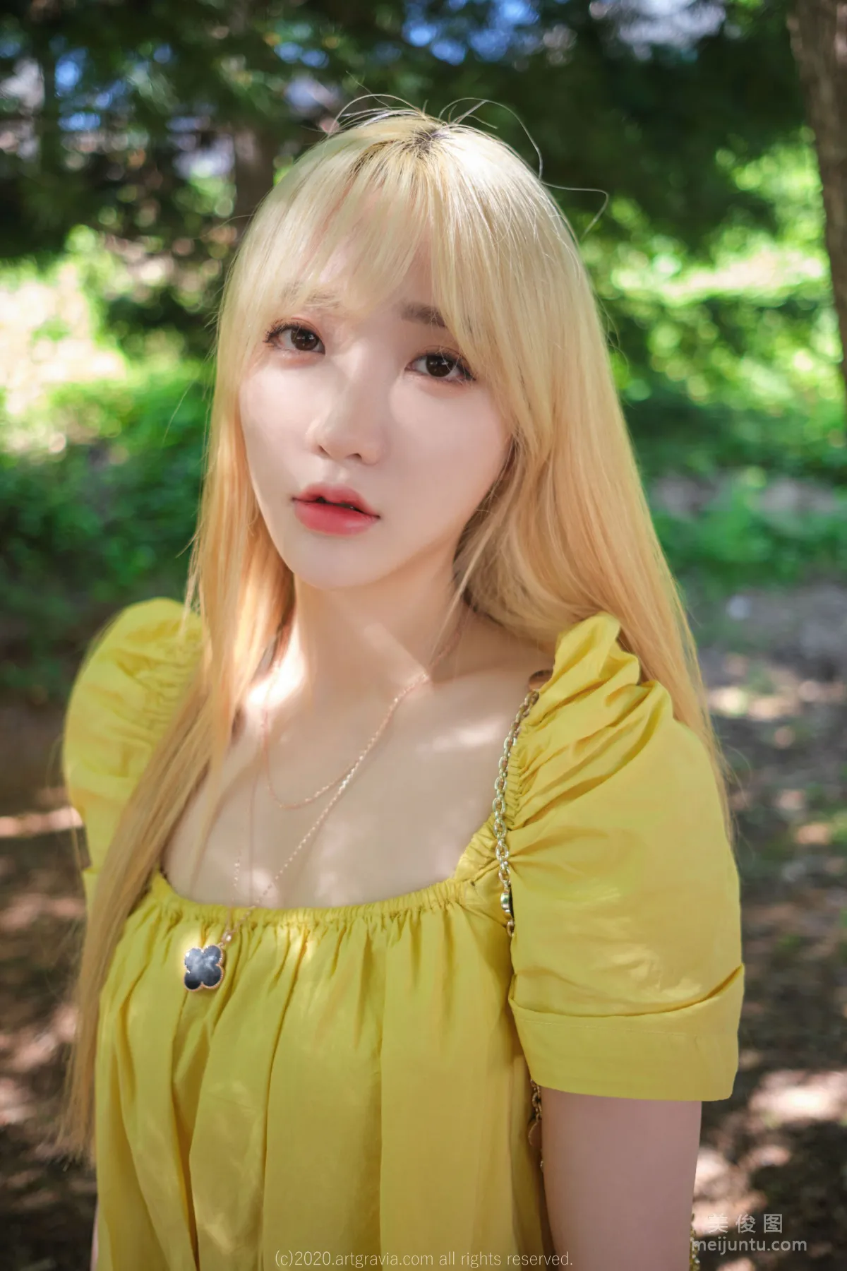 [ARTGRAVIA] VOL.173 Sun Lele, Yellow Dress + Bed Shoot SM Training photo 8