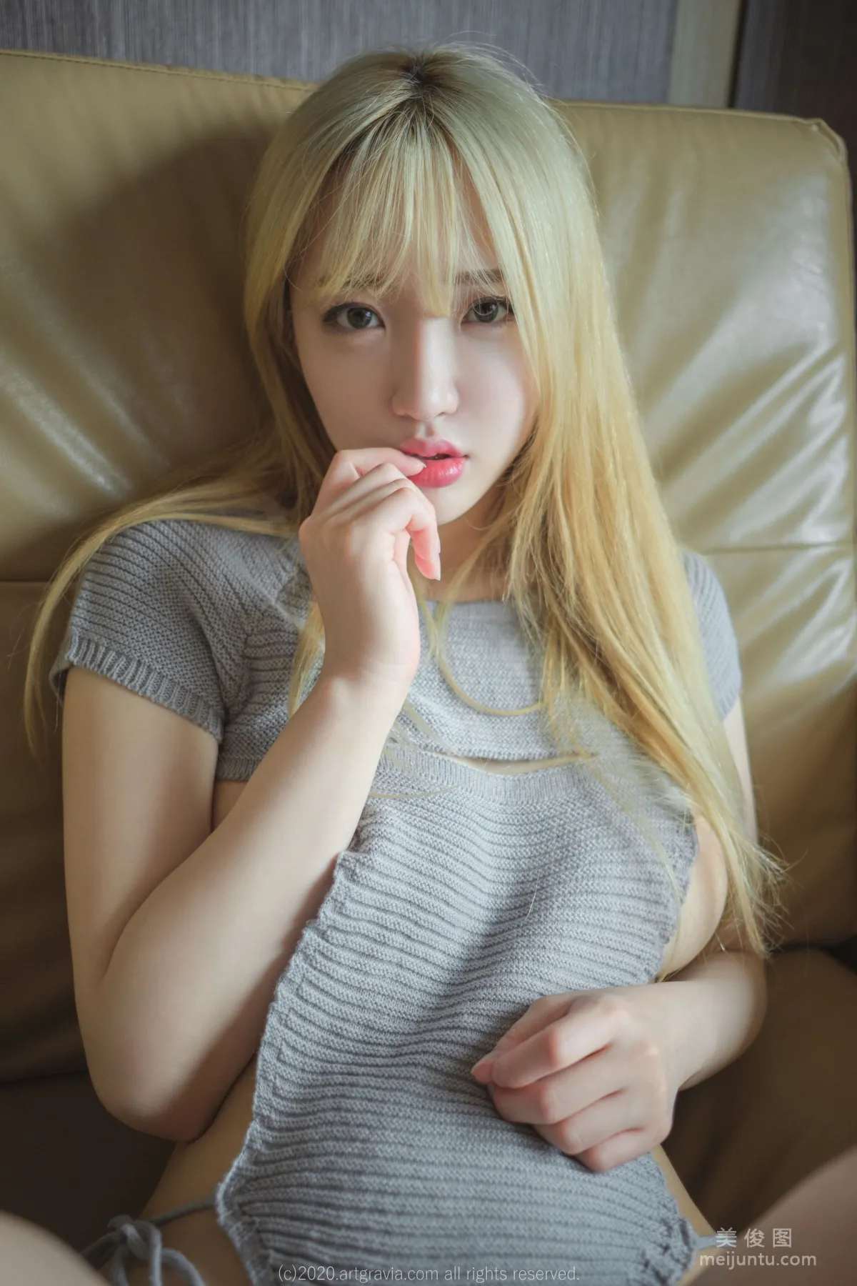 [ARTGRAVIA] VOL.168 Sexy Korean Girl Sun Lele, Sexy Sweater + Bathroom Wet Body photo 23
