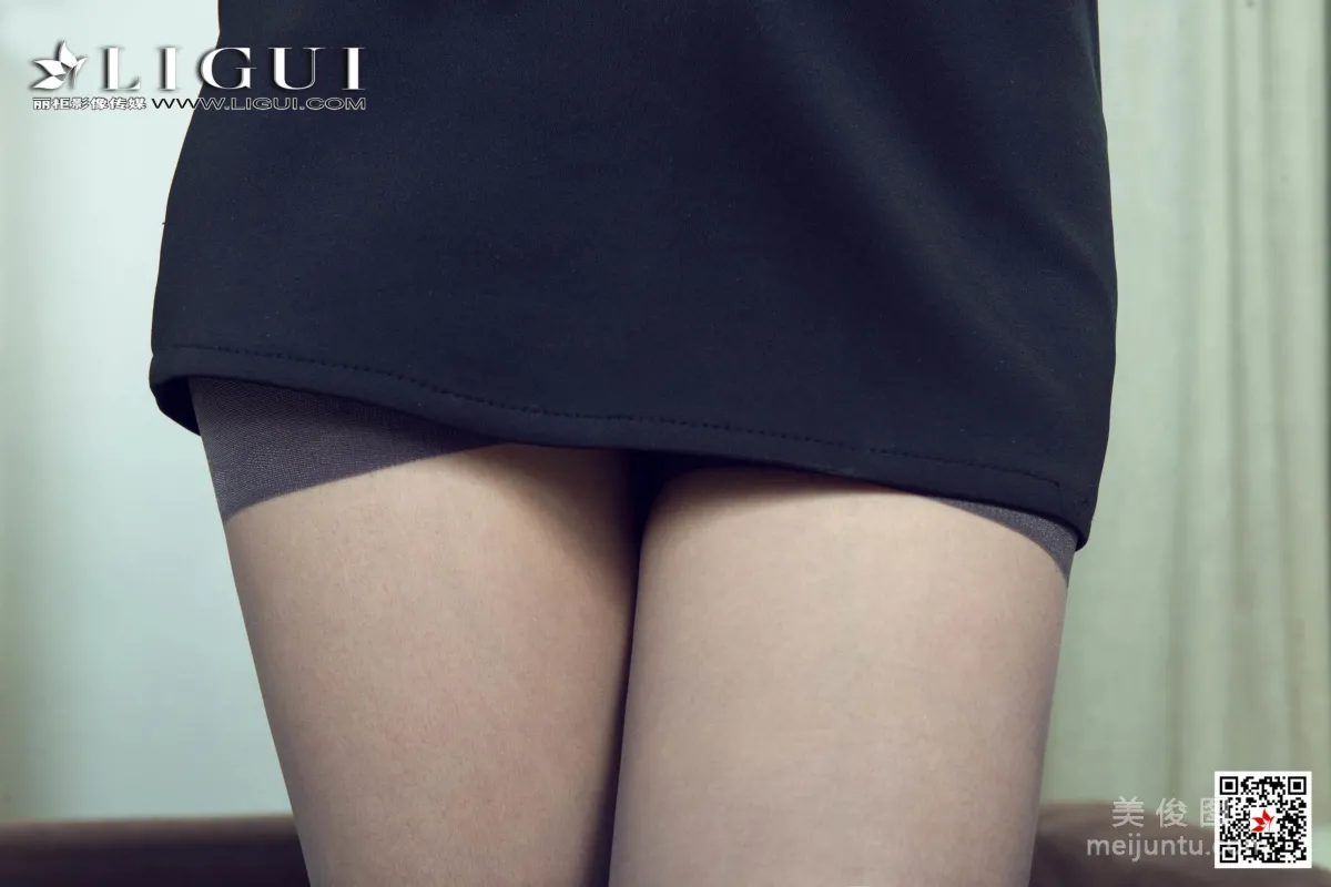 [Ligui] Model Zi Qing - Premium Gray Stockings Stewardess Legs photo 14