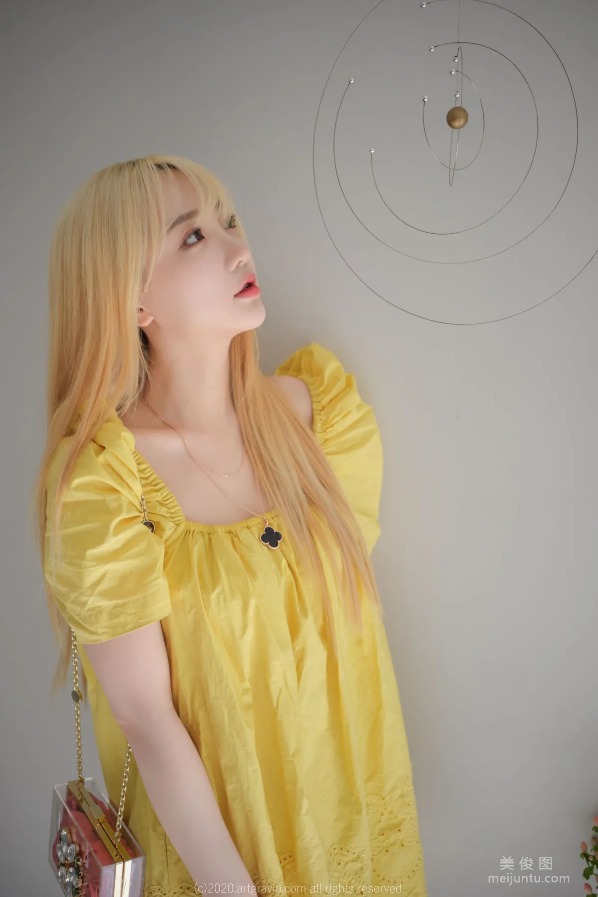 [ARTGRAVIA] VOL.173 Sun Lele, Yellow Dress + Bed Shoot SM Training photo 29