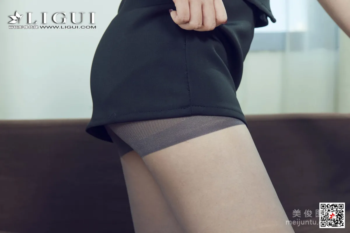 [Ligui] Model Zi Qing - Premium Gray Stockings Stewardess Legs photo 19