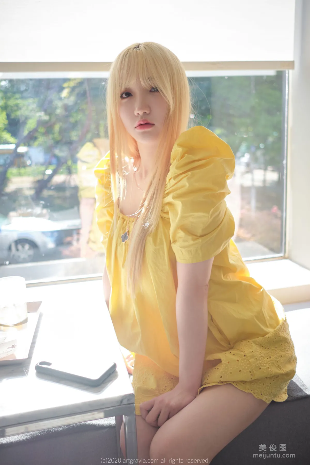[ARTGRAVIA] VOL.173 Sun Lele, Yellow Dress + Bed Shoot SM Training photo 26