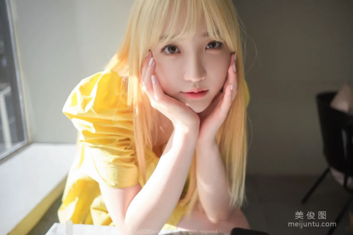 [ARTGRAVIA] VOL.173 Sun Lele, Yellow Dress + Bed Shoot SM Training photo 23