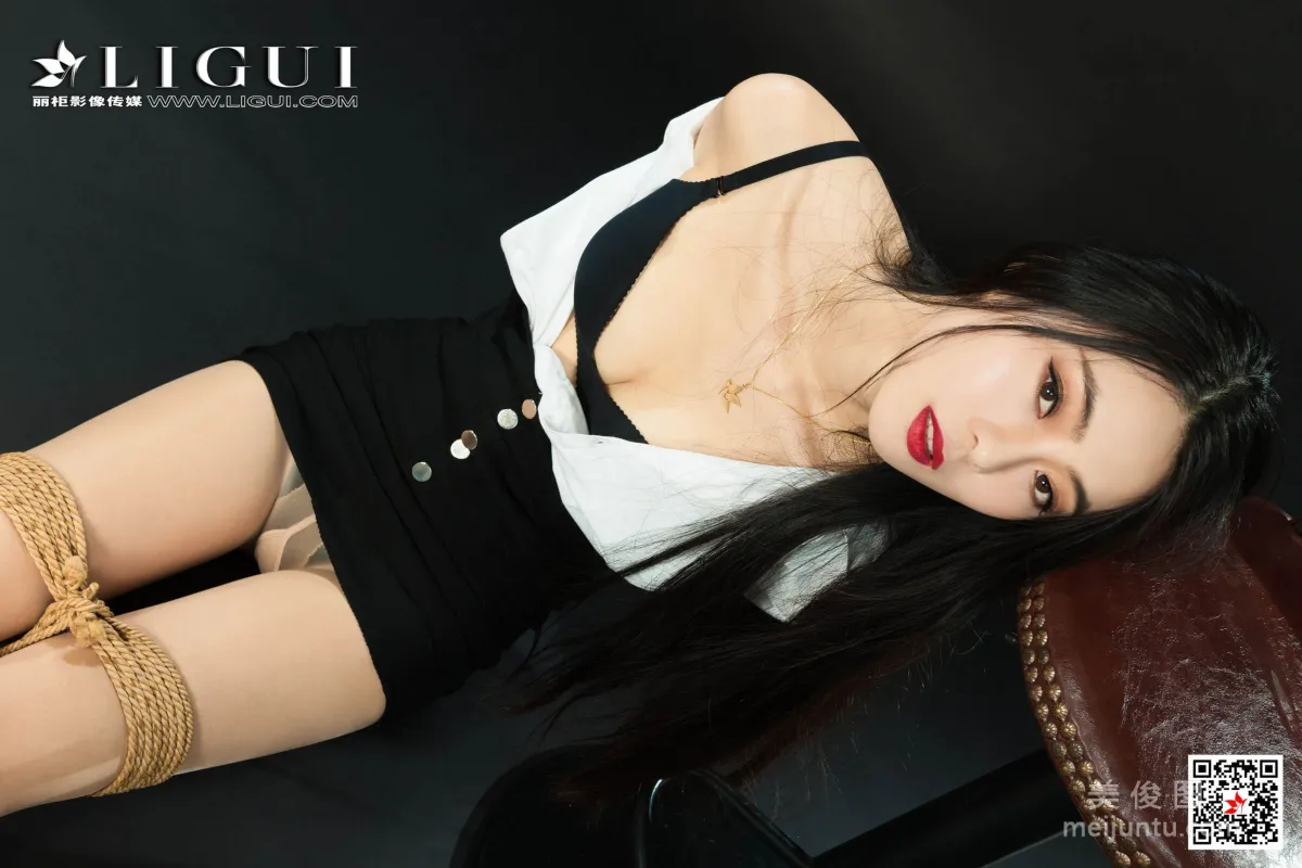 [丽柜美束Ligui] 网络丽人 Model 白雪 - 肉丝捆绑绳艺43