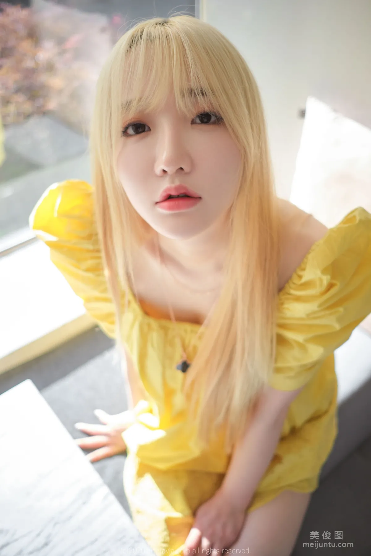 [ARTGRAVIA] VOL.173 Sun Lele, Yellow Dress + Bed Shoot SM Training photo 27