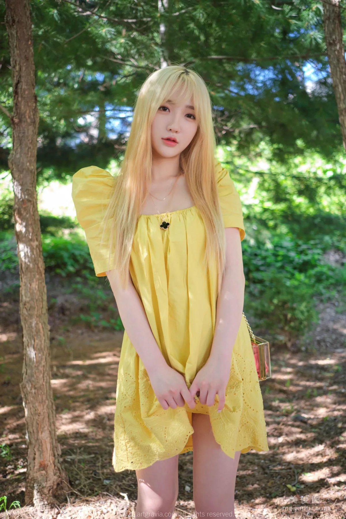 [ARTGRAVIA] VOL.173 Sun Lele, Yellow Dress + Bed Shoot SM Training photo 10
