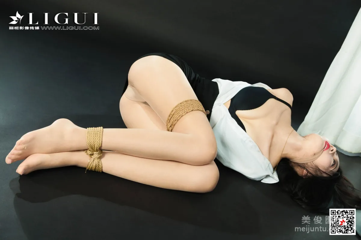 [丽柜美束Ligui] 网络丽人 Model 白雪 - 肉丝捆绑绳艺10