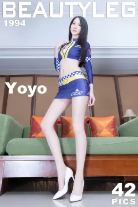 [Beautyleg] No.1994 Yoyo - 肉絲制服美腿+吊帶黑絲