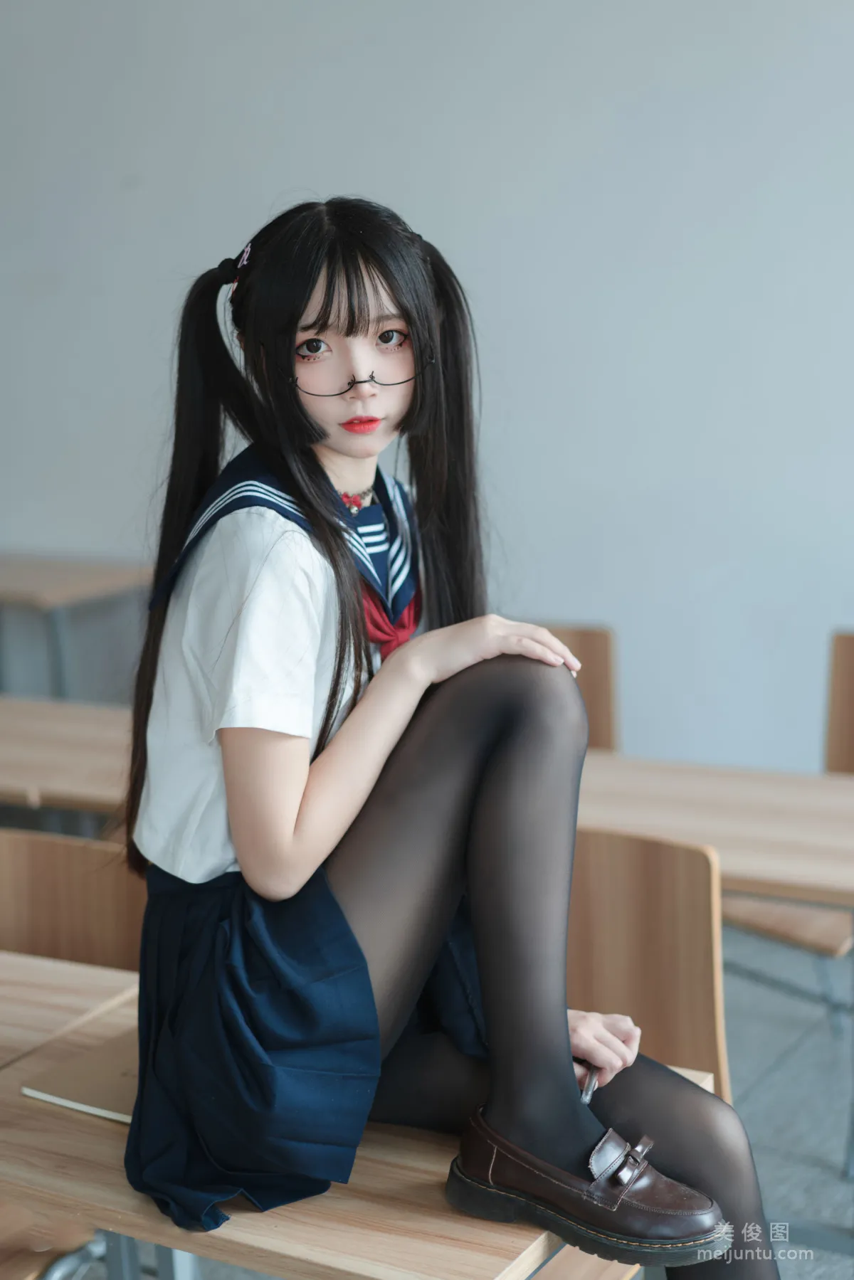 [喵糖映画] JKL.022 教室JK制服 写真集19