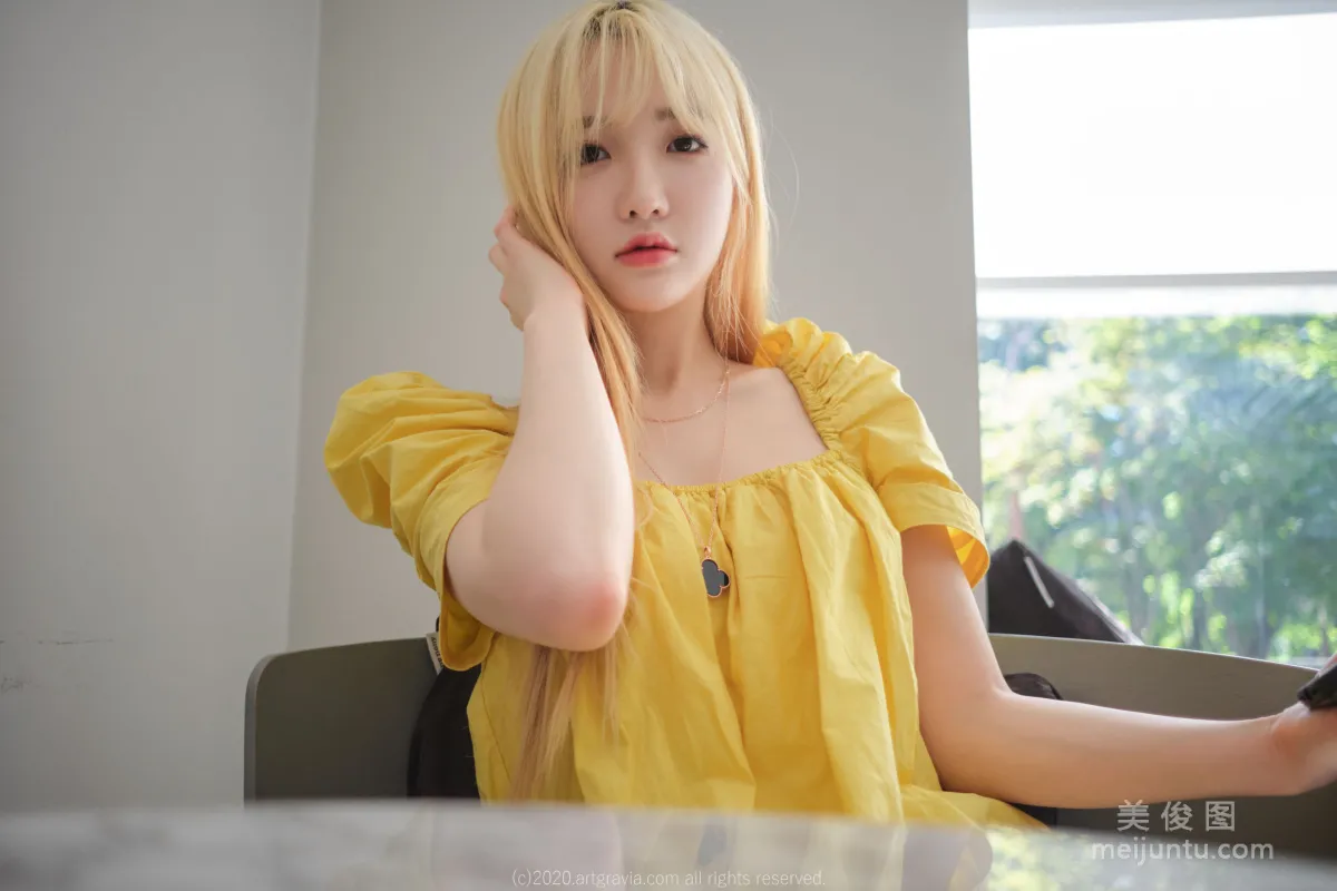 [ARTGRAVIA] VOL.173 Sun Lele, Yellow Dress + Bed Shoot SM Training photo 15