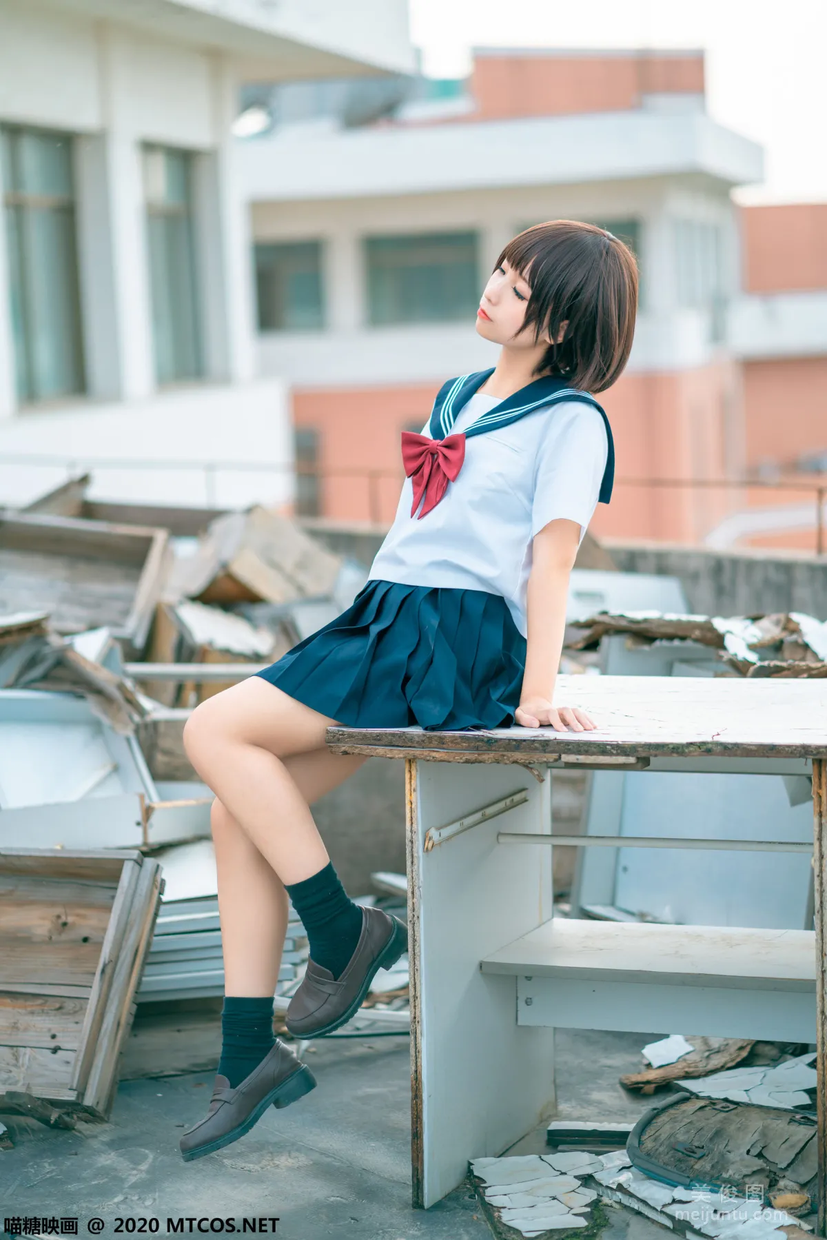 [喵糖映画] JKL.021 天台JK制服 写真集5