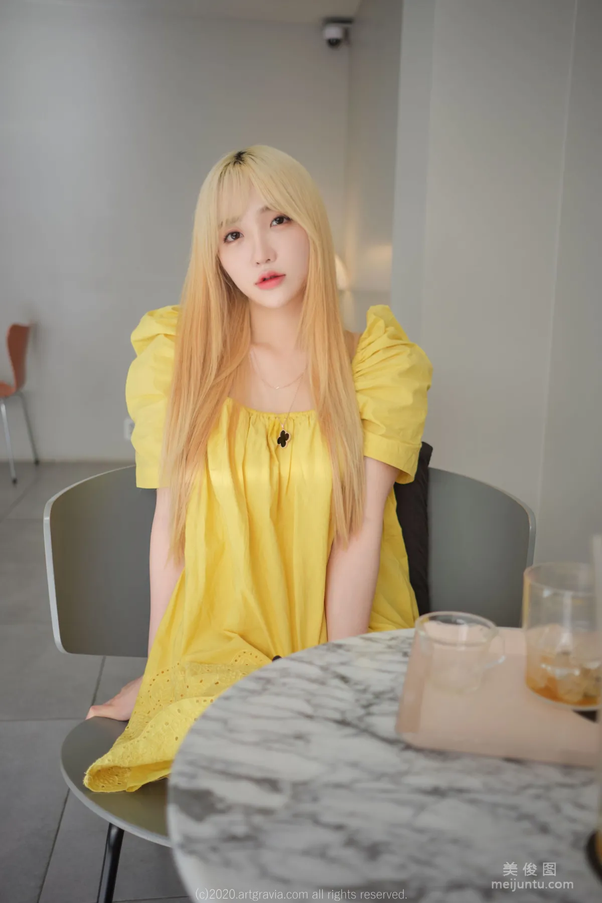 [ARTGRAVIA] VOL.173 Sun Lele, Yellow Dress + Bed Shoot SM Training photo 17