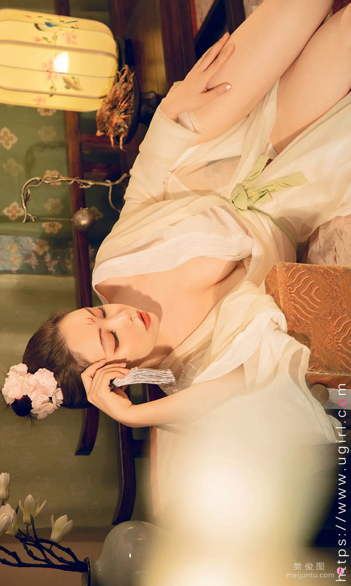 [Ugirls App] No.1923 Ni Xiaoyao, Flowers Fill the Moonlit Night photo 16