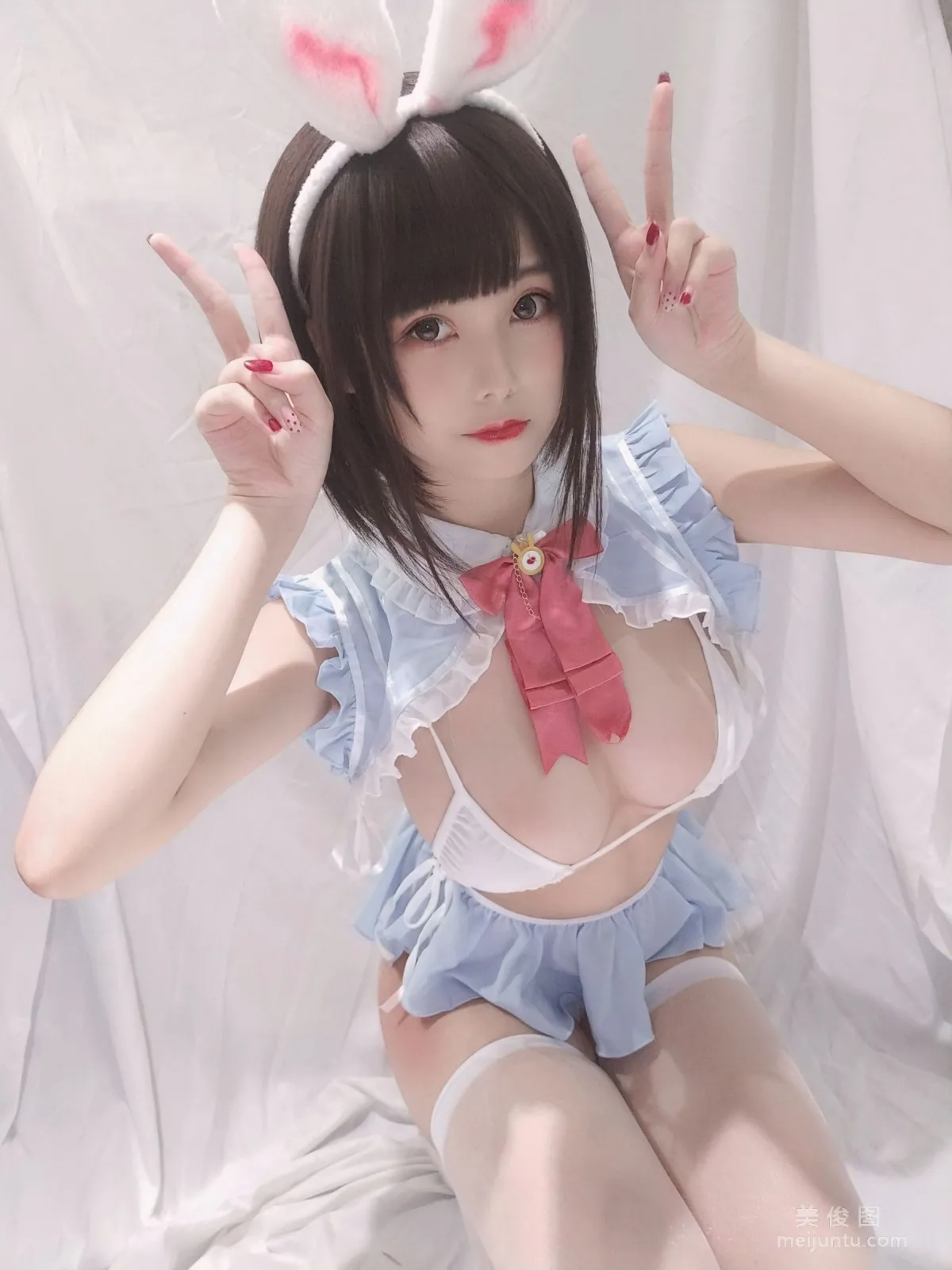 [Cosplay] Cute Girl Mizhi Maoqiu - Little White Rabbit Selfie photo 7