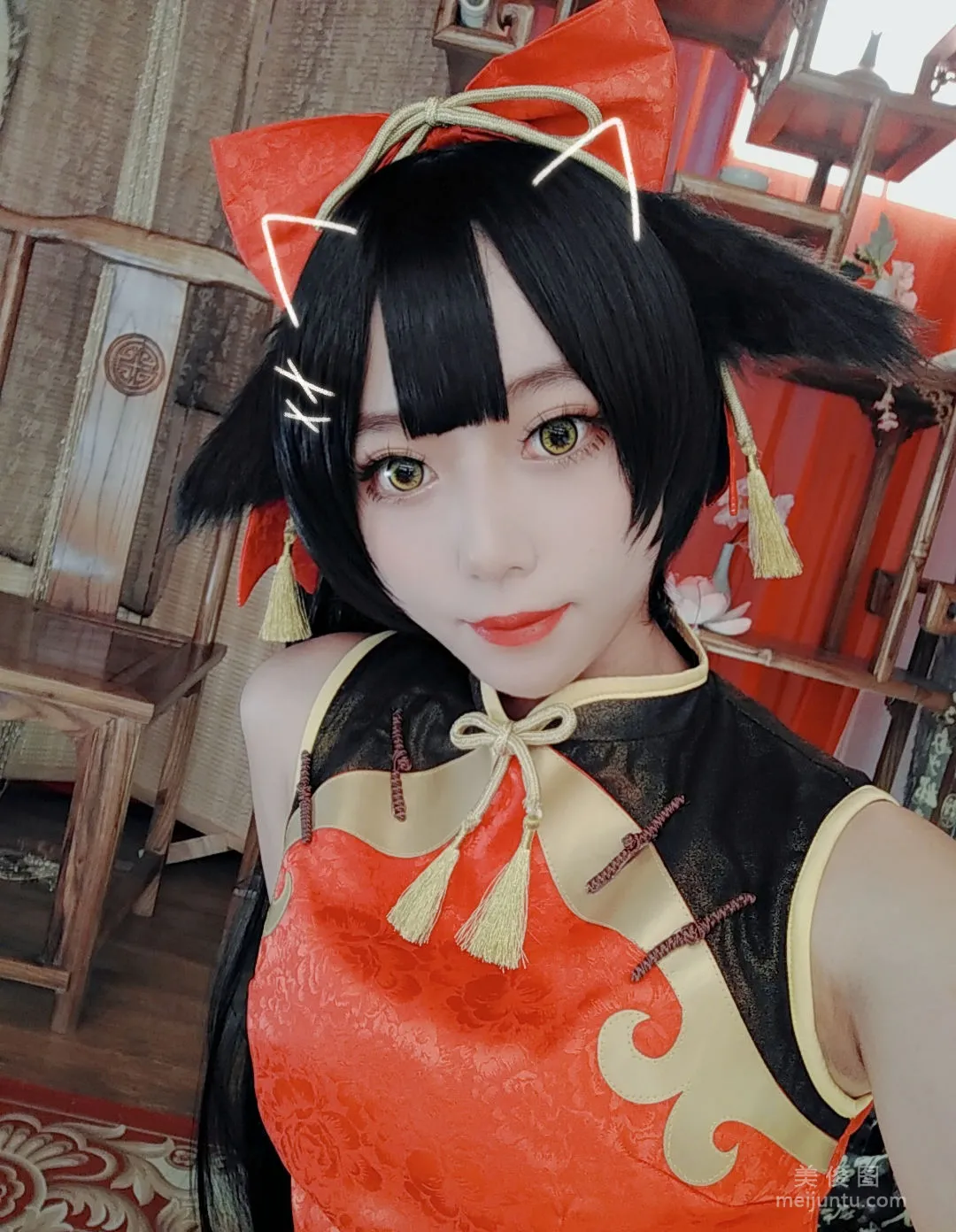 [Cosplay写真] 动漫博主Money冷冷 - 高雄红旗袍3