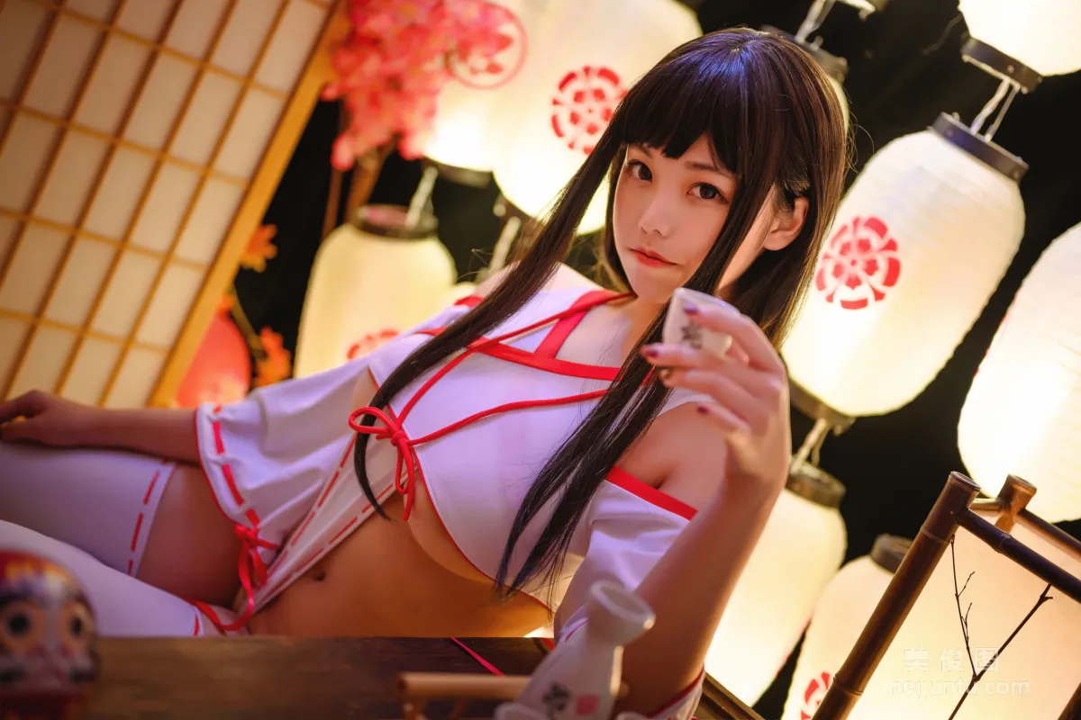[Cosplay] Cute Girl Mizhi Maoqiu, Shrine Maiden, Photo Set photo 6