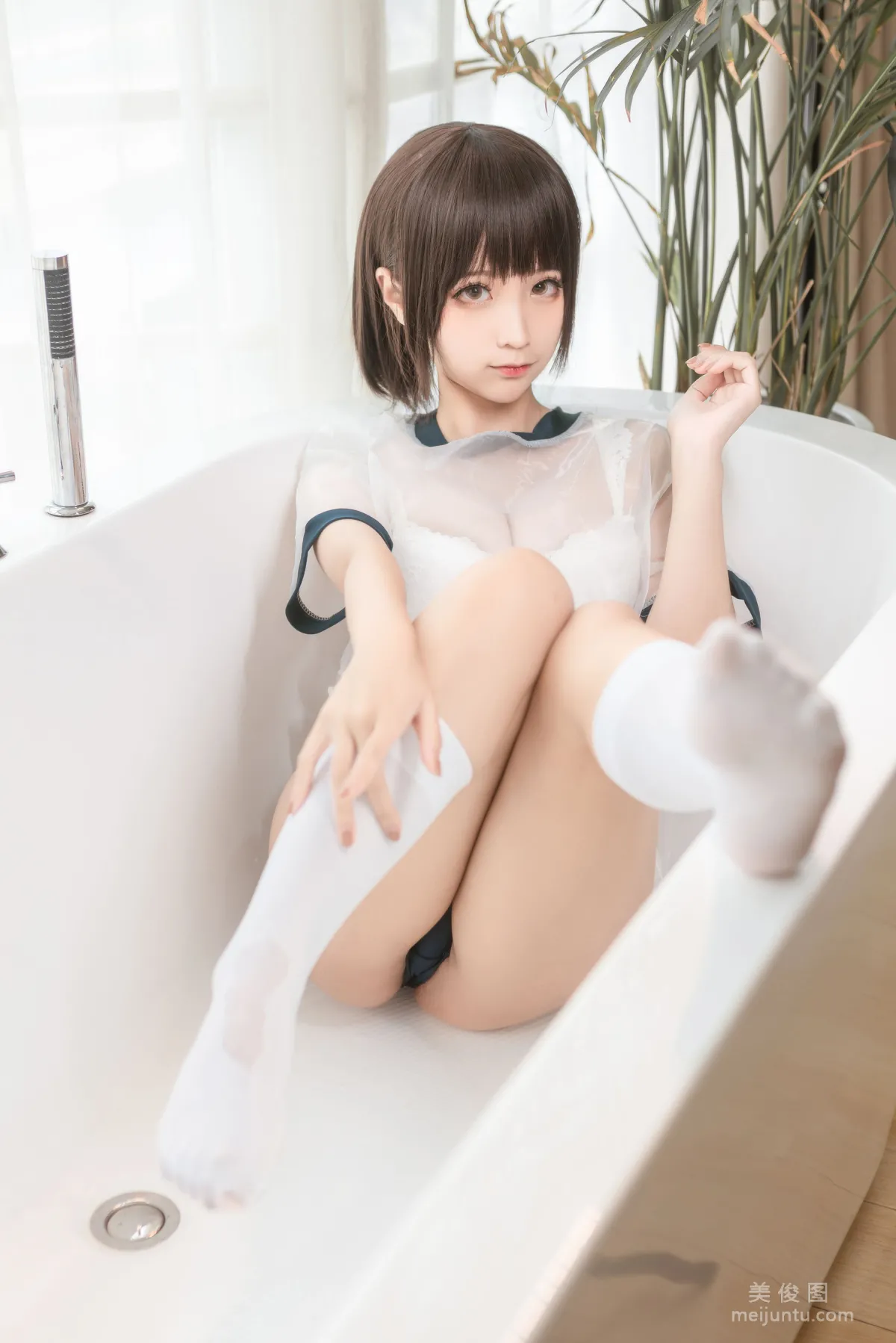 [Cosplay] 動漫博主蠢沫沫 - 透明體操服 寫真集 13