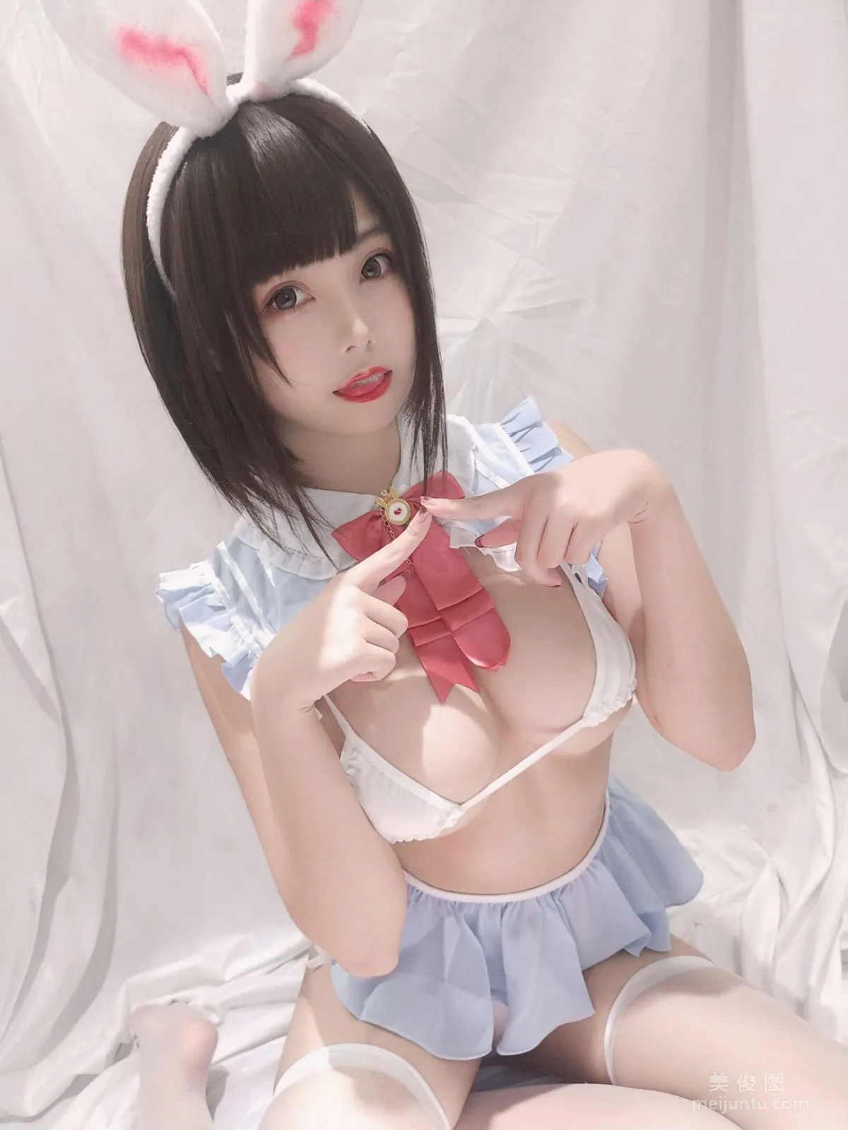 [Cosplay] Cute Girl Mizhi Maoqiu - Little White Rabbit Selfie photo 9