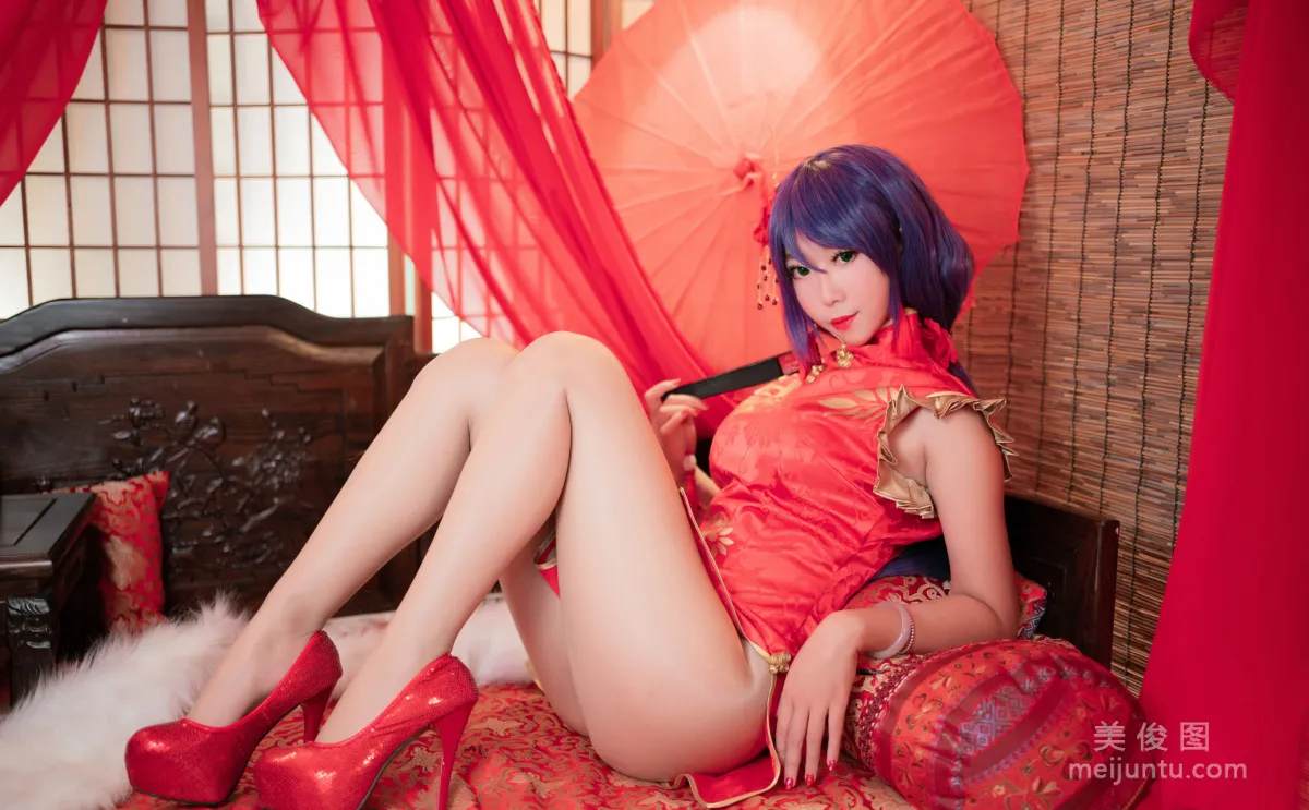 [Cosplay写真] 动漫博主Money冷冷 - 高雄红旗袍1