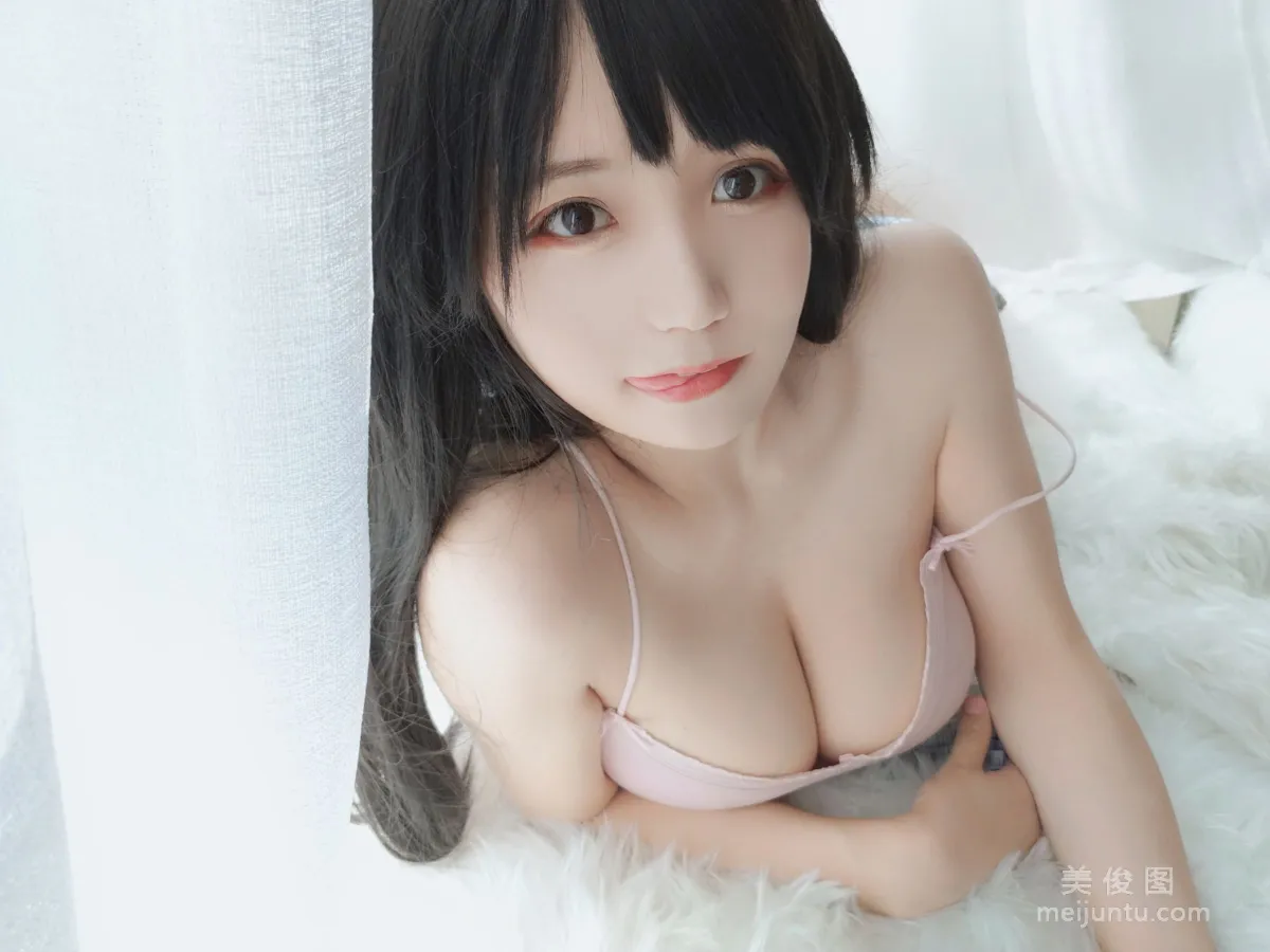 [Cosplay] Anime Blogger Xiaocang Qiandai w - Pink Camisole Photo Set photo 26