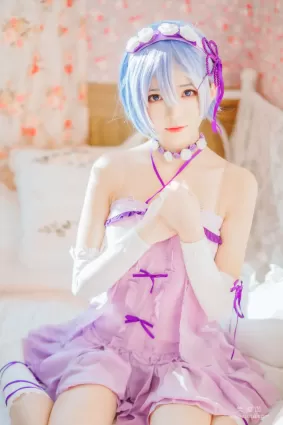[Cosplay] 蠢沫沫 - 蕾姆小睡裙