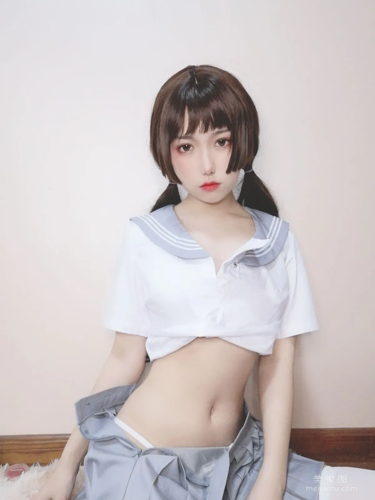 [Cosplay] 芋圓侑子SJ_ - 白絲jk 50