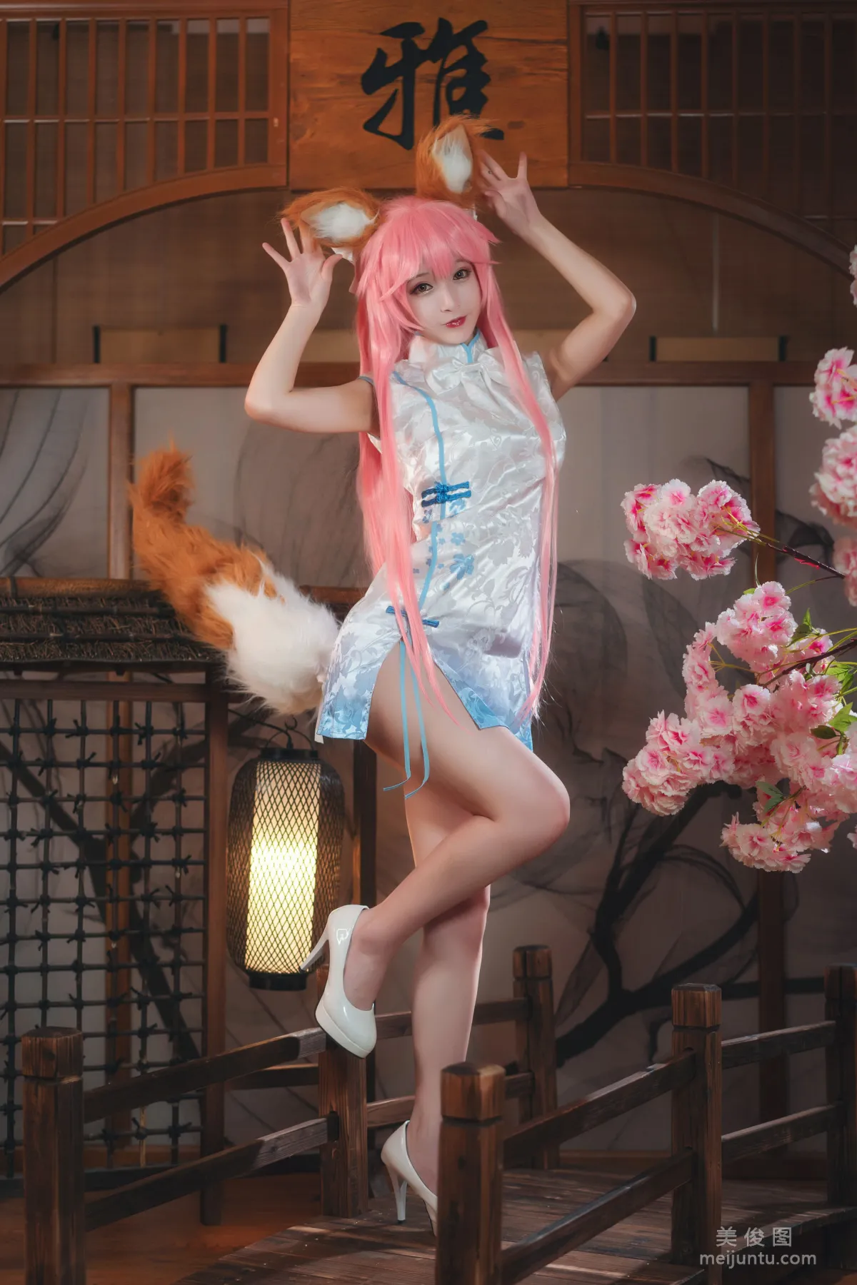 [Cosplay] 動漫博主鐵闆燒鬼舞w - 玉藻前 旗袍 寫真集 20