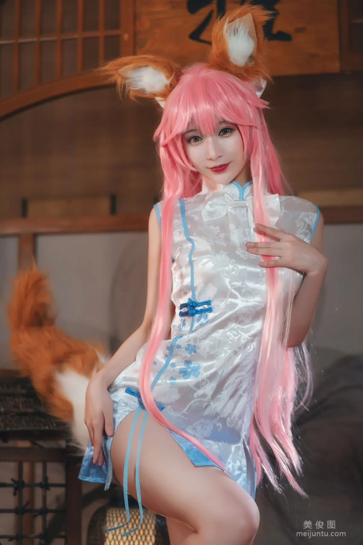 [Cosplay] 動漫博主鐵闆燒鬼舞w - 玉藻前 旗袍 寫真集 17